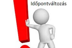 Figyelem, időpontváltozás!!!